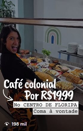 Story "Café colonial por R$19,99"
